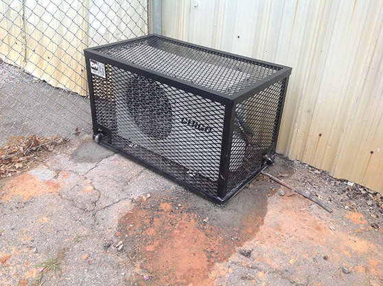 mini split hvac ductless air conditioner security cage
