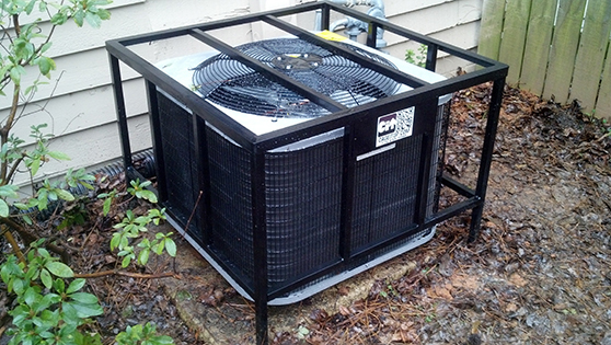 residential hvac cage security air conditioner back yard